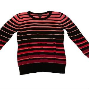 Worthington Sweater Women’s Petite Small Lightweight Soft Cotton Rayon Stripe